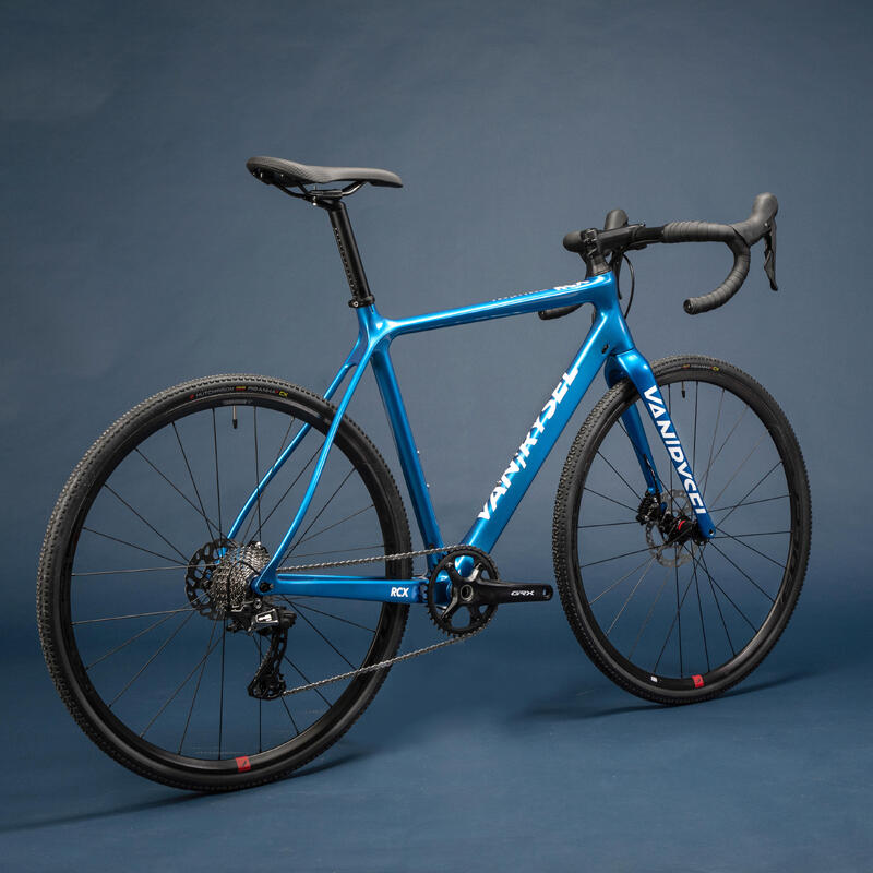 Bicicleta de ciclocross carbono Shimano GRX 11V Van Rysel RCX azul
