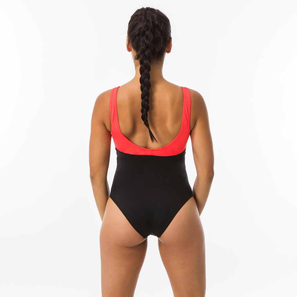 Vestido de baño enterizo de natación para Mujer Nabaiji azul/turquesa
