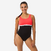 Maillot de Bain 1 Pièce Femme Heva li Noir Corail