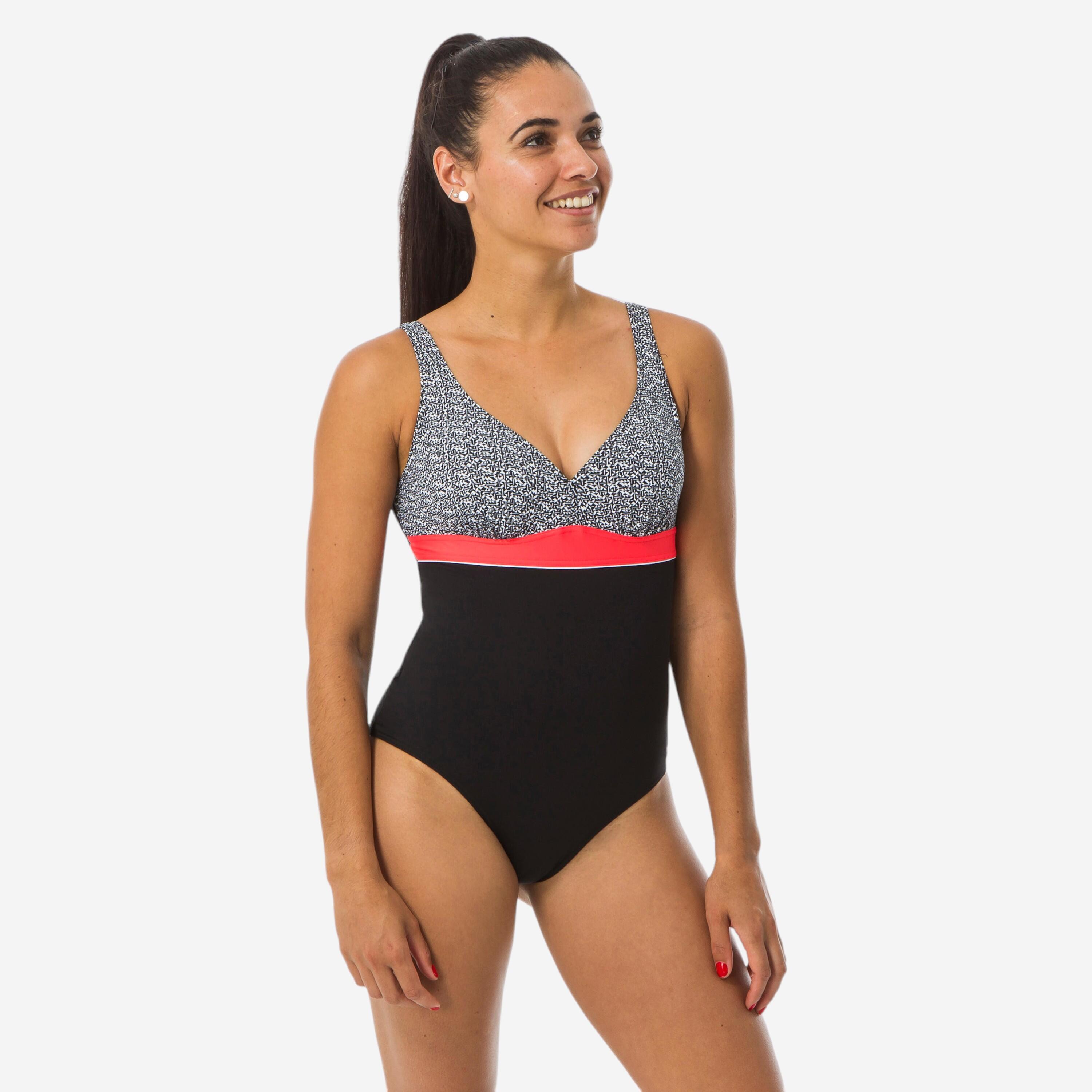 Haut De Maillot De Bain Femme Tankini Avec Coques Fixes Ines Noir Olaian Decathlon