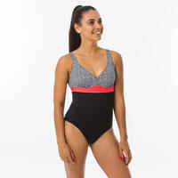 Women's Body-Sculpting 1-piece Swimsuit Kaipearl Triki Mipy Black