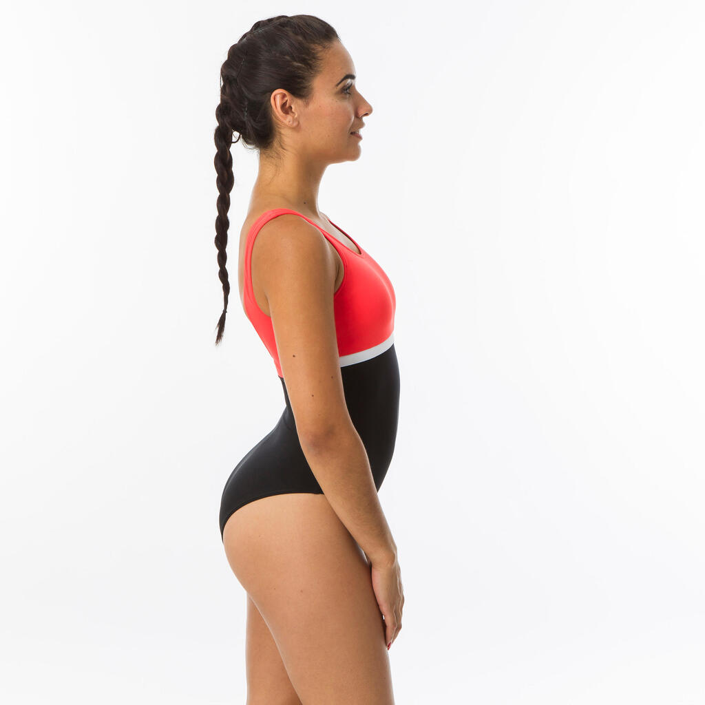 Vestido de baño enterizo de natación para Mujer Nabaiji azul/turquesa