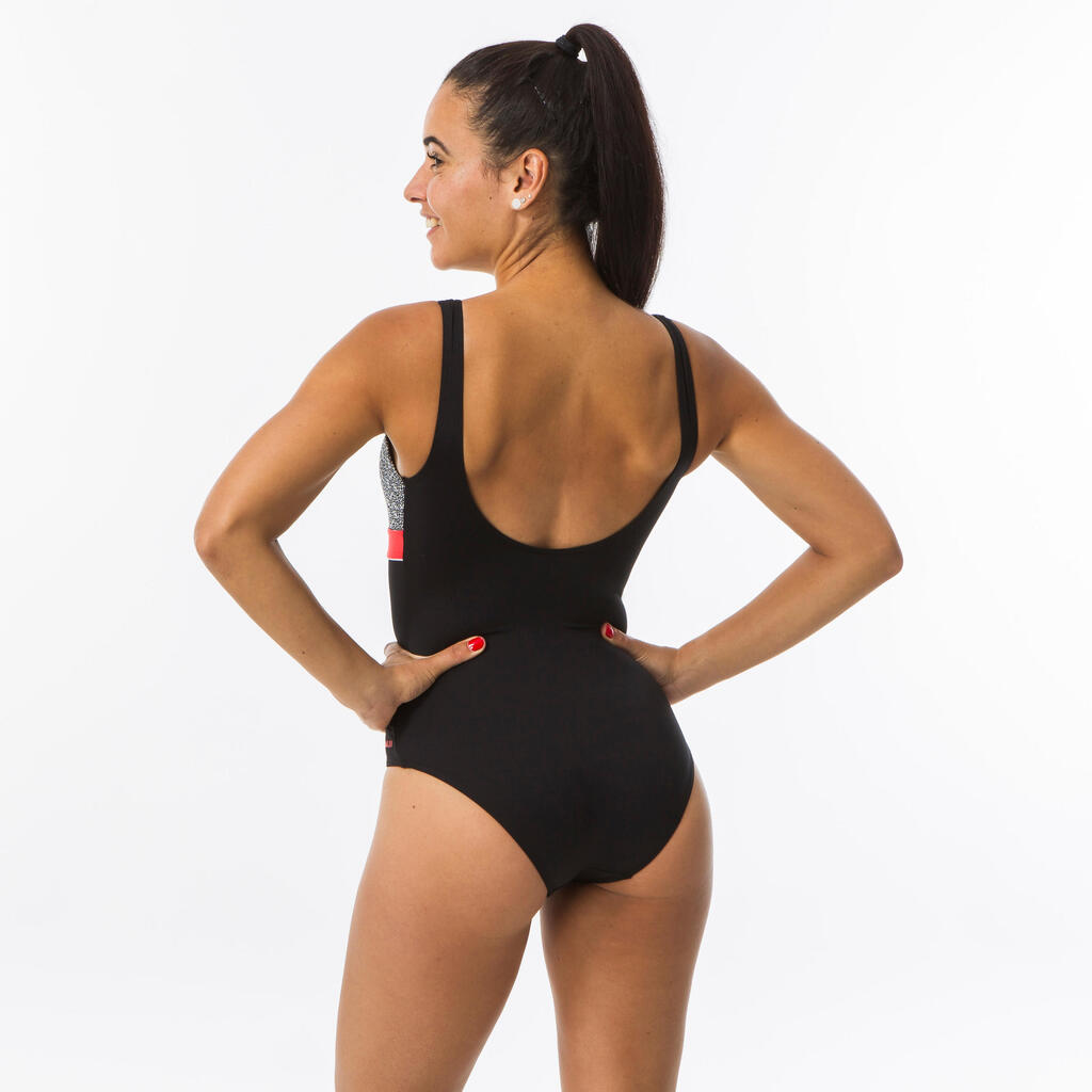 Women's 1-piece Sculpting Swimsuit Kaipearl Triki Leo Black