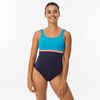 Women's Swimming 1-piece Shorty Swimsuit Heva Li - Navy Blue