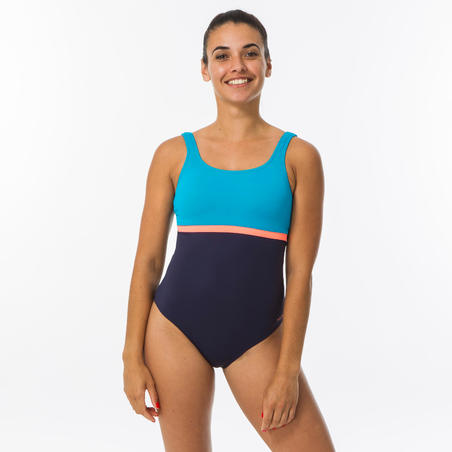 Women's Swimming 1-piece Shorty Swimsuit Heva Li - Navy Blue