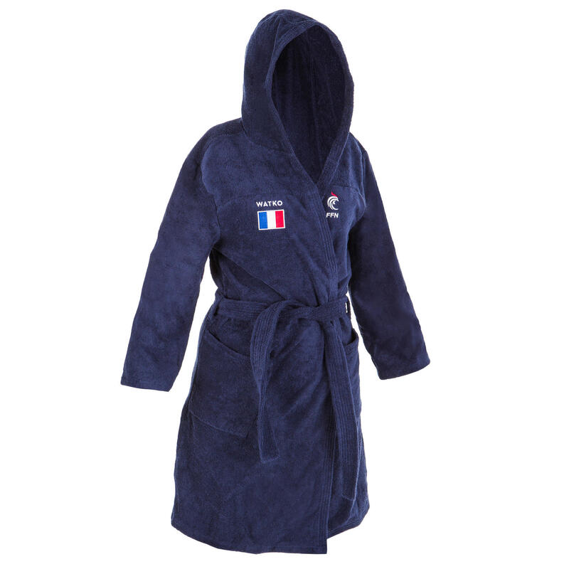 Badjas voor waterpolo dames dik katoen officiële badjas Frankrijk