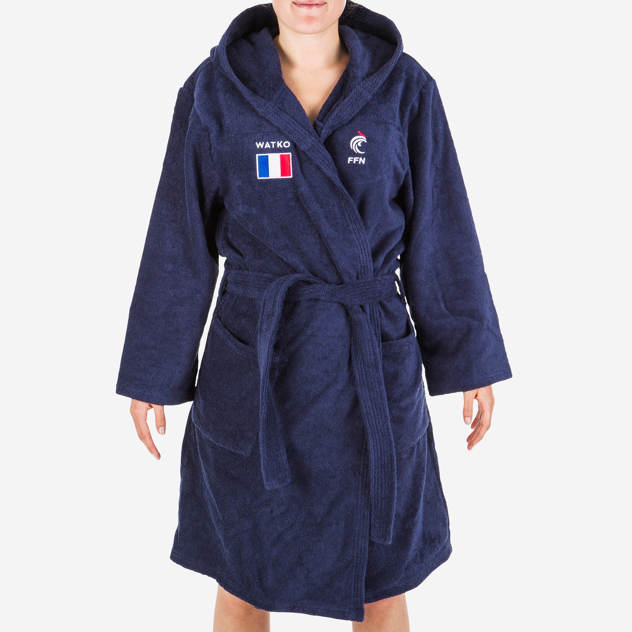 WOMEN'S WATER POLO THICK COTTON POOL BATHROBE - OFFICIAL FRANCE 2/7