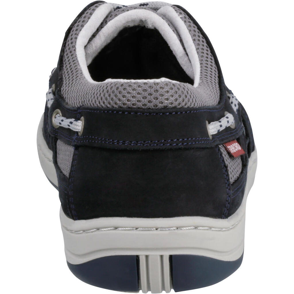 Chaussures bateau cuir homme CLIPPER Gris