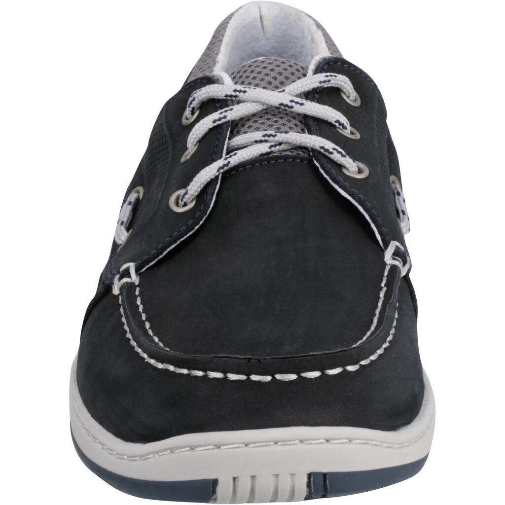 Chaussures bateau cuir homme CLIPPER Gris
