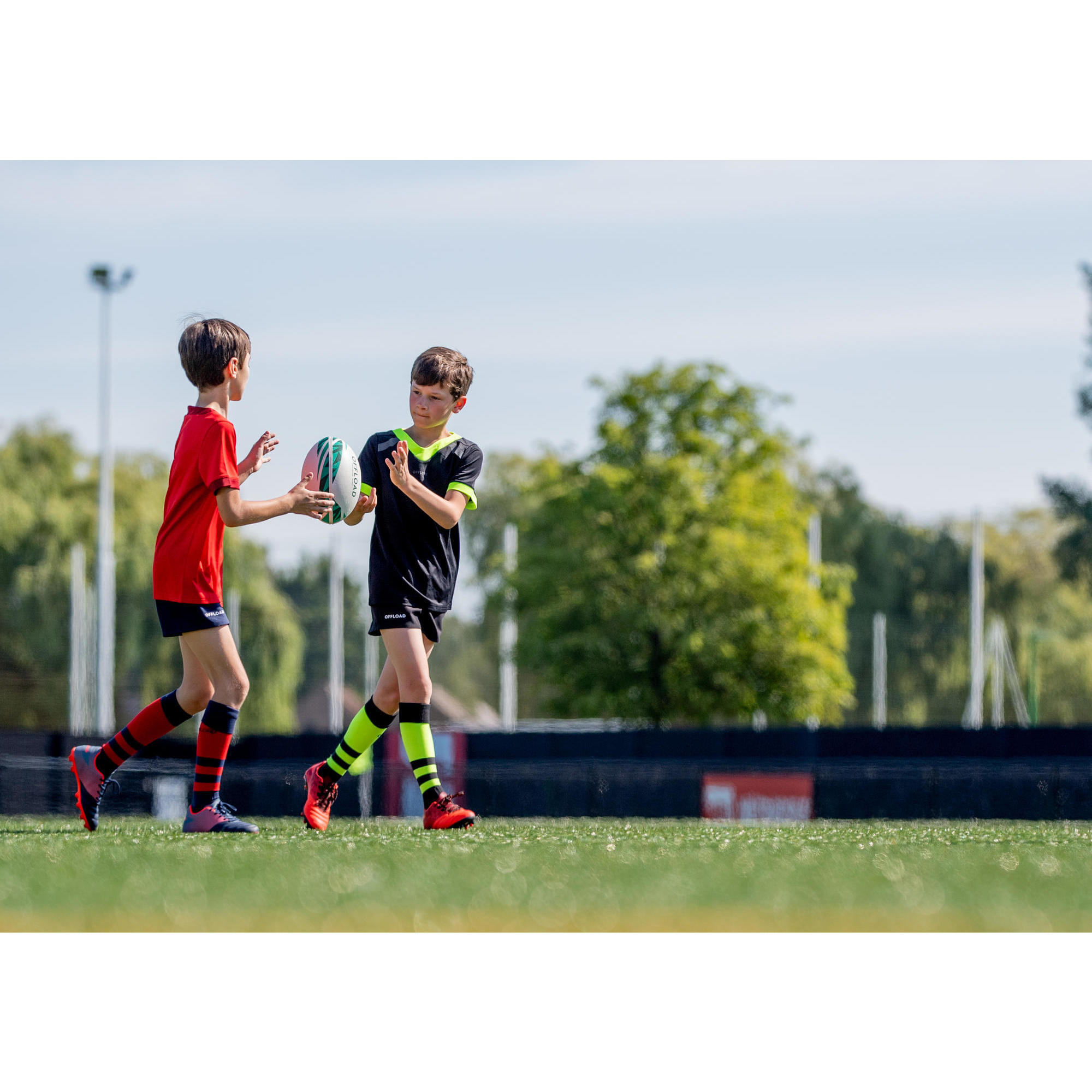 Rugby ball - R100 Taille 3 training Vert