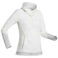 Sudadera polar de montaña y trekking Mujer Quechua NH100 blanco