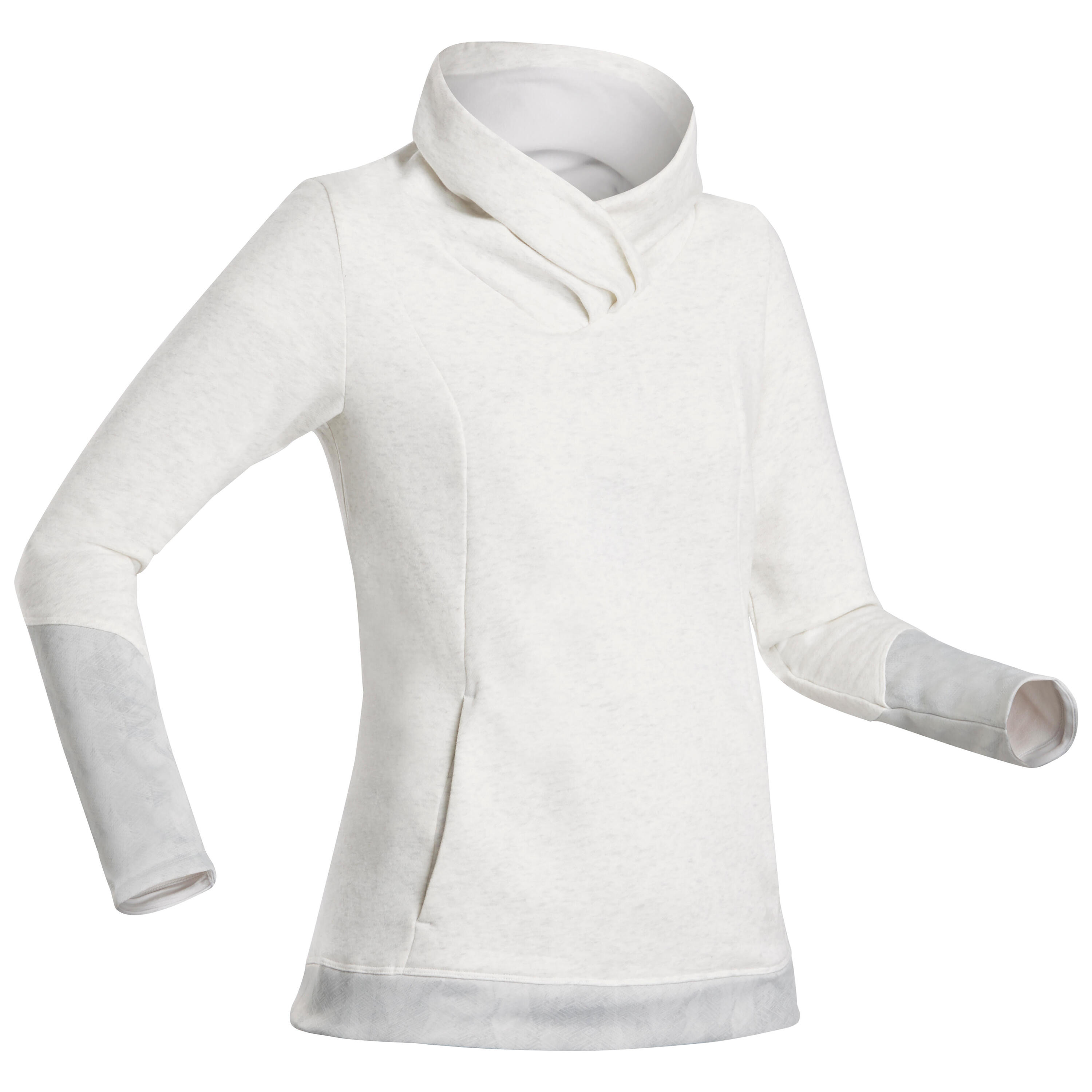Sudadera polar de montaña y trekking Mujer Quechua NH100 blanco 6/9