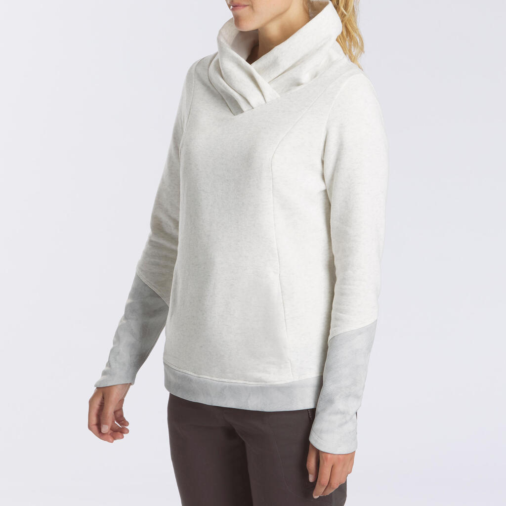 Sweatshirt Naturwandern NH100 Damen bordeaux