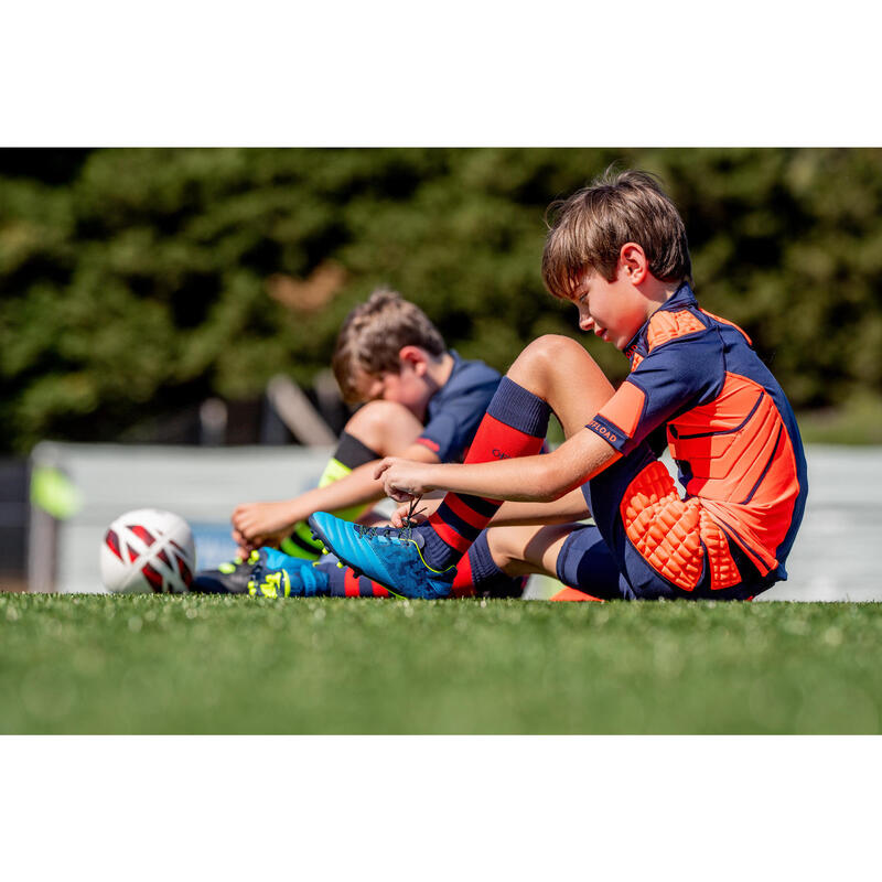 Beschermende ondershort voor rugby voor kinderen R500 oranje