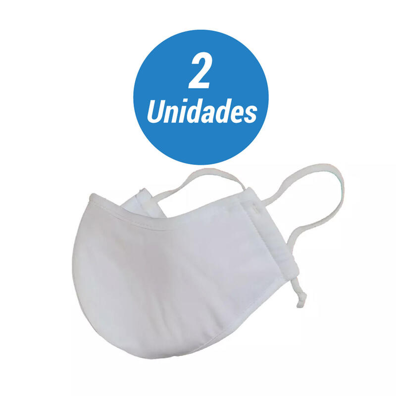 Mascarilla reutilizable antibacteriana 900 Talla L blanco x2 unidades