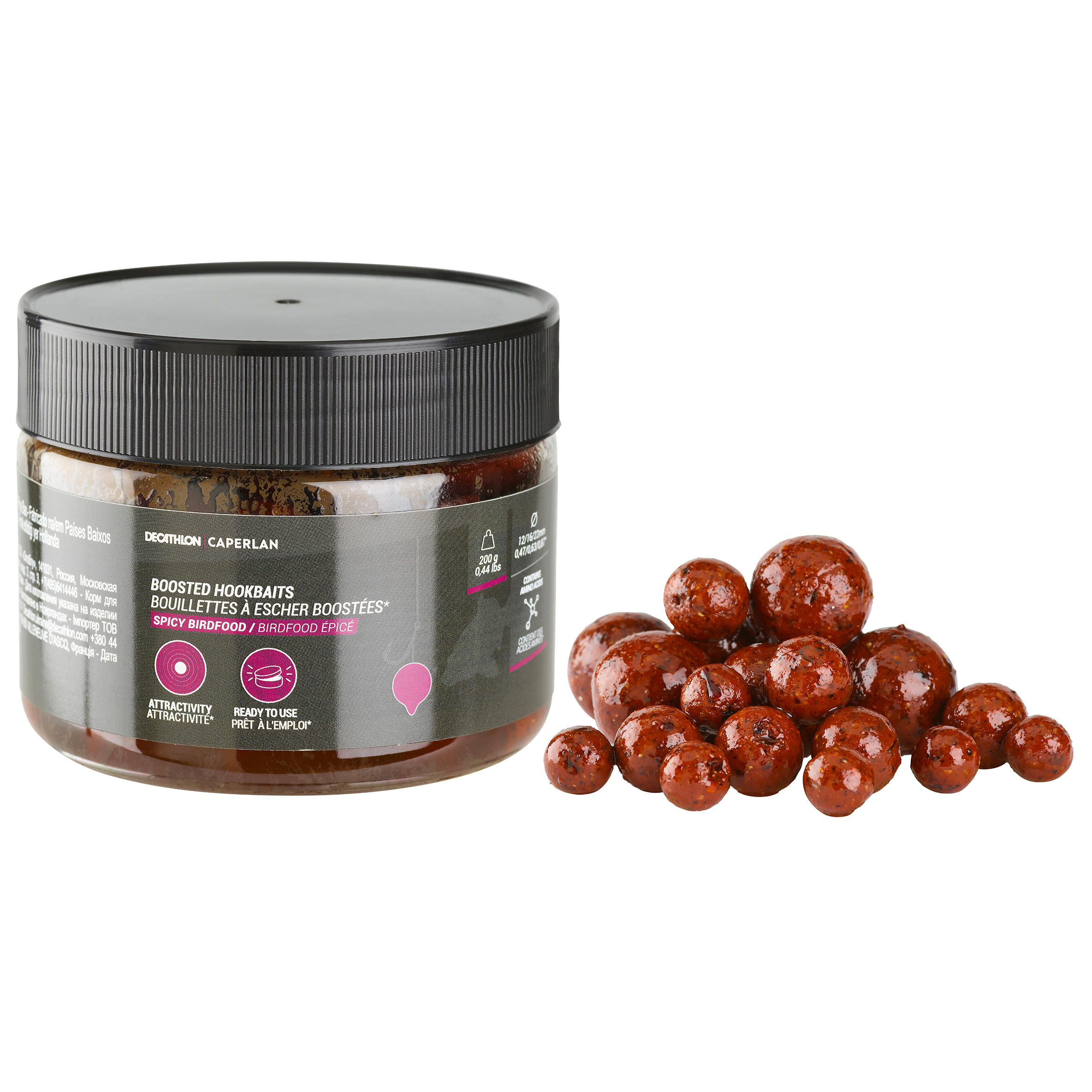 Boiles carp fishing HOOKBAITS Spicy Birdfood 3/9