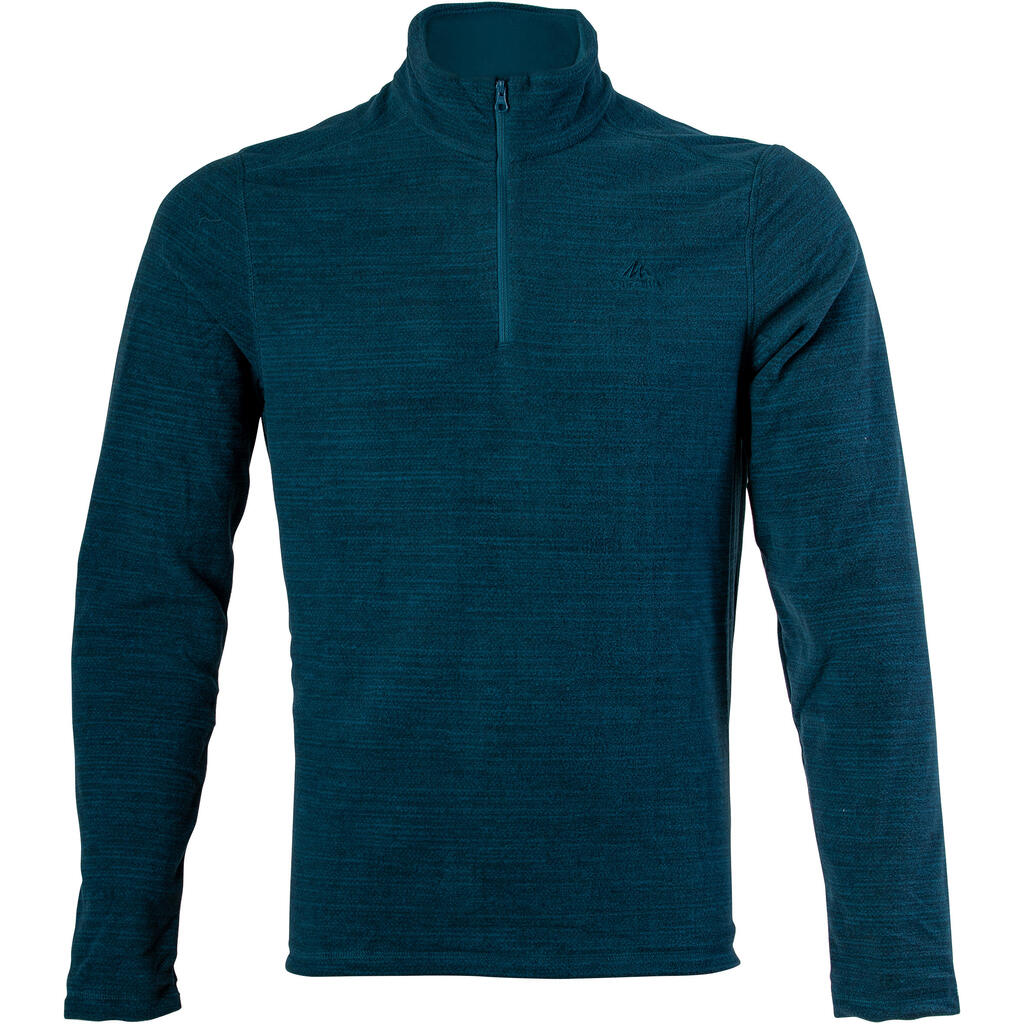 Men's mountain walking fleece mh100 - mottled blue