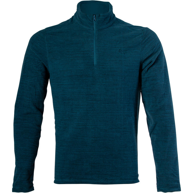 Men's Mountain Walking Fleece MH100 Mottled Blue Decathlon
