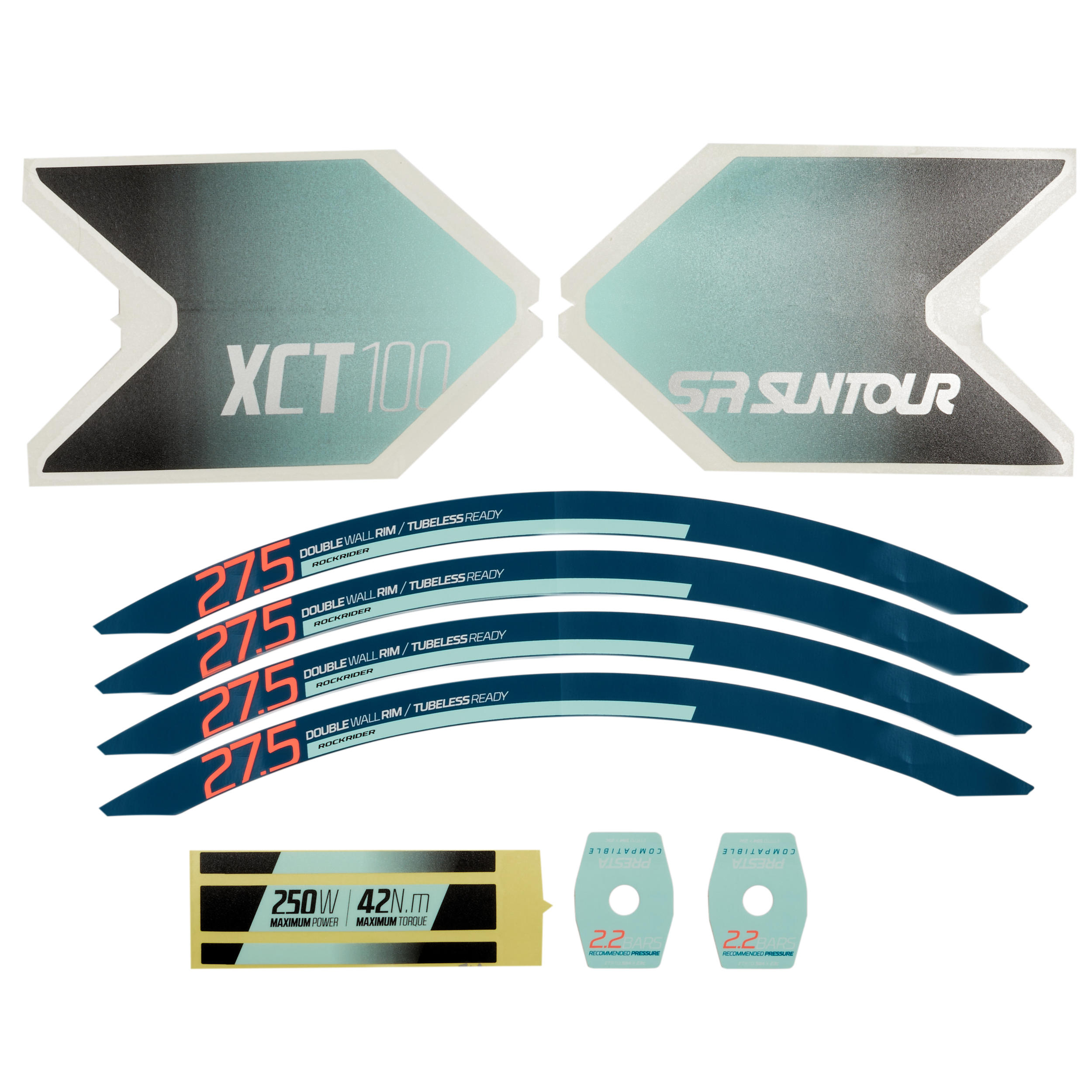 Autocolantes btt e-st 100 branco (conjunto)