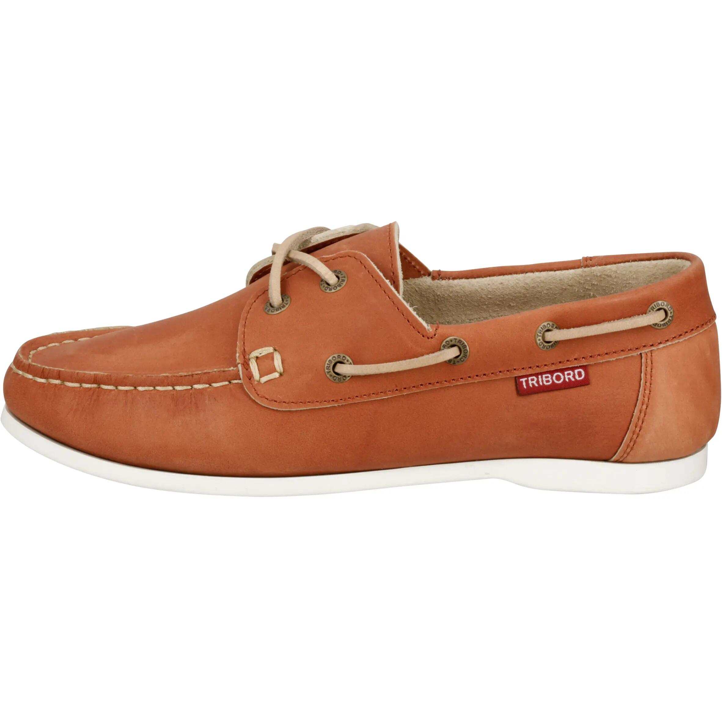 CR500 Women's Leather Boat Shoes - Light Brown 2/14