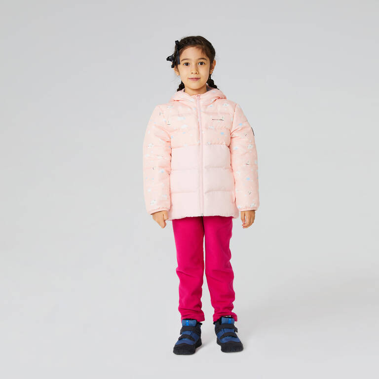 Kids’ HIKING PADDED JACKET 500 CN - Aged 2-6 - Pink