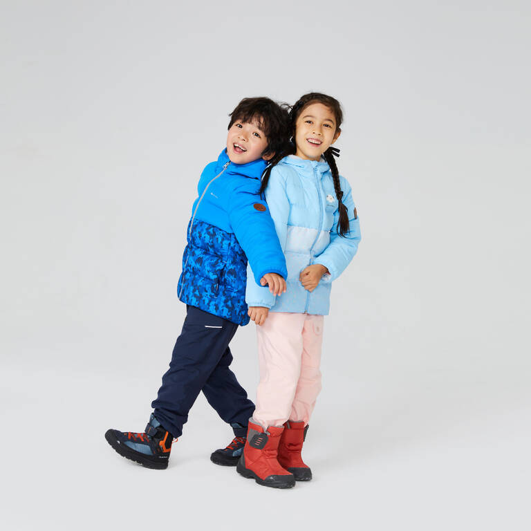 Kids’ HIKING PADDED JACKET 500 CN - Aged 2-6 - Light Blue