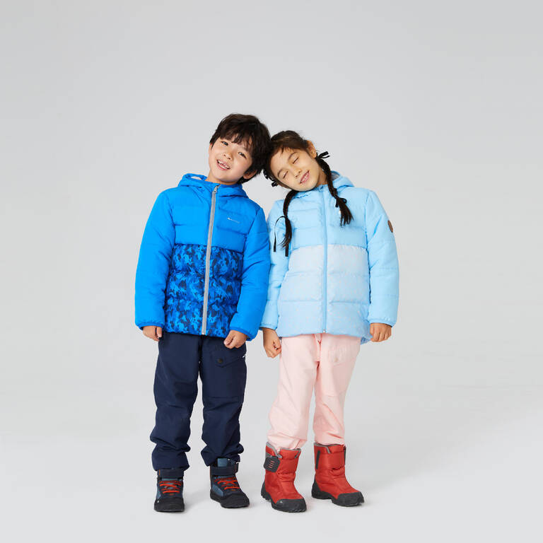 Kids’ HIKING PADDED JACKET 500 CN - Aged 2-6 - Light Blue