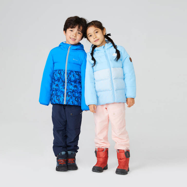 Kids’ HIKING PADDED JACKET 500 CN - Aged 2-6 - Light Blue