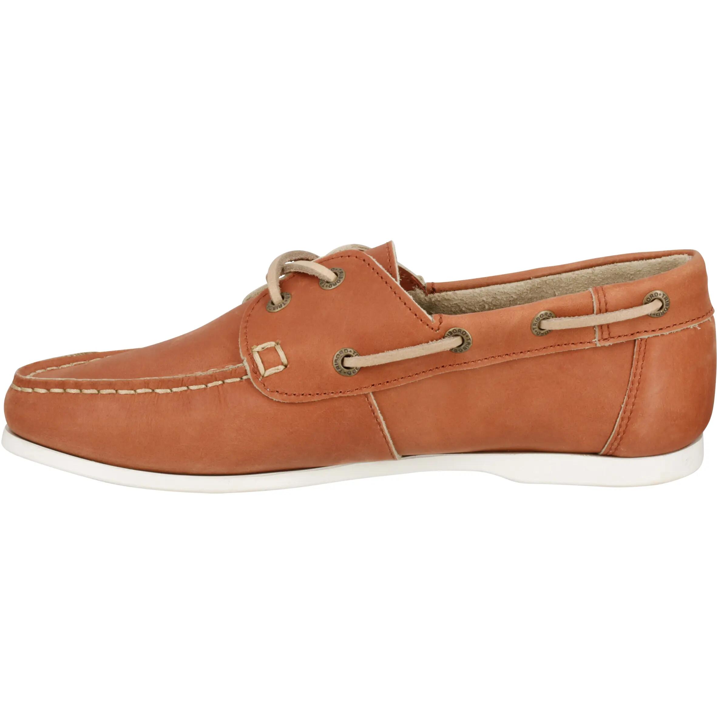 CR500 Women's Leather Boat Shoes - Light Brown 4/14