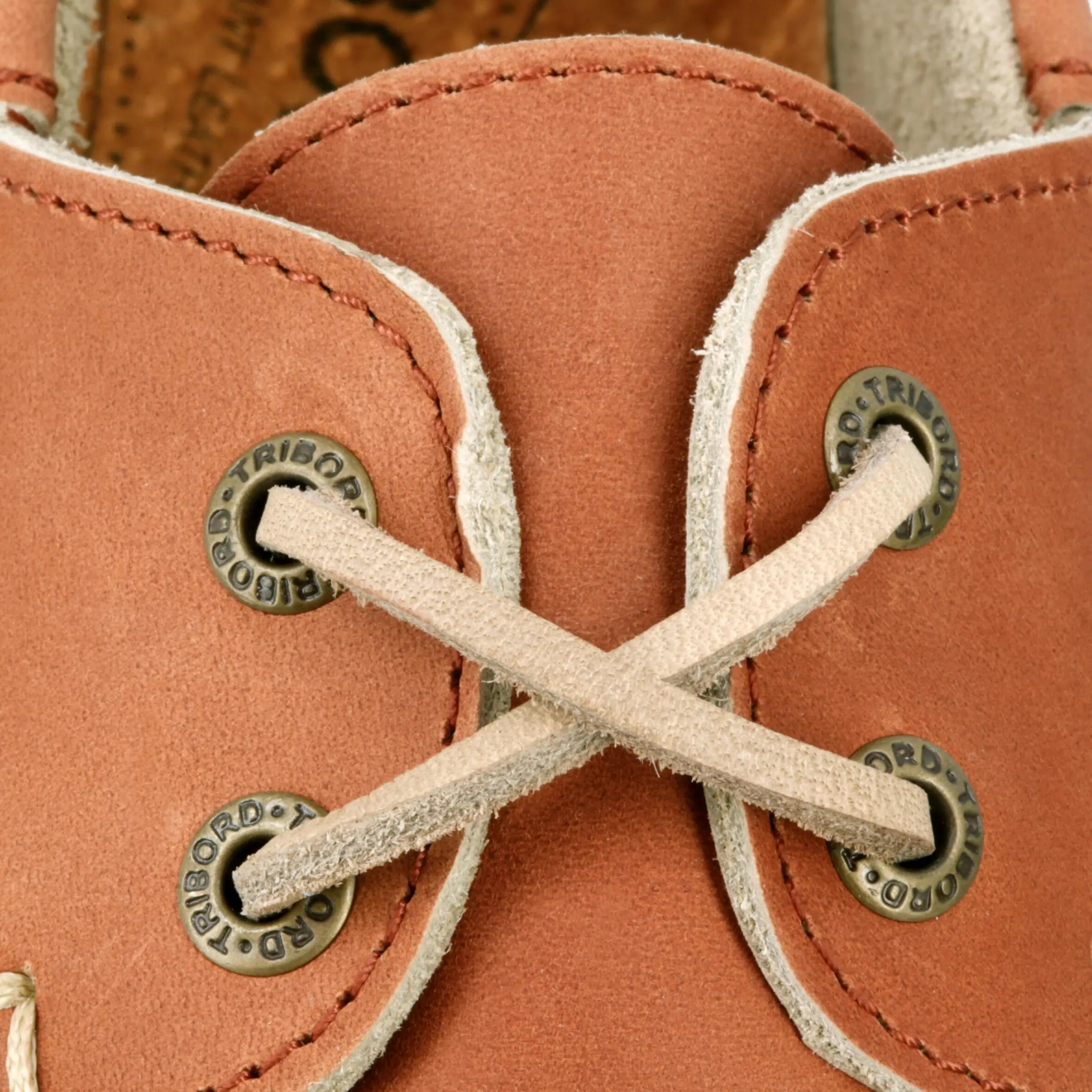 CR500 Women's Leather Boat Shoes - Light Brown 13/14