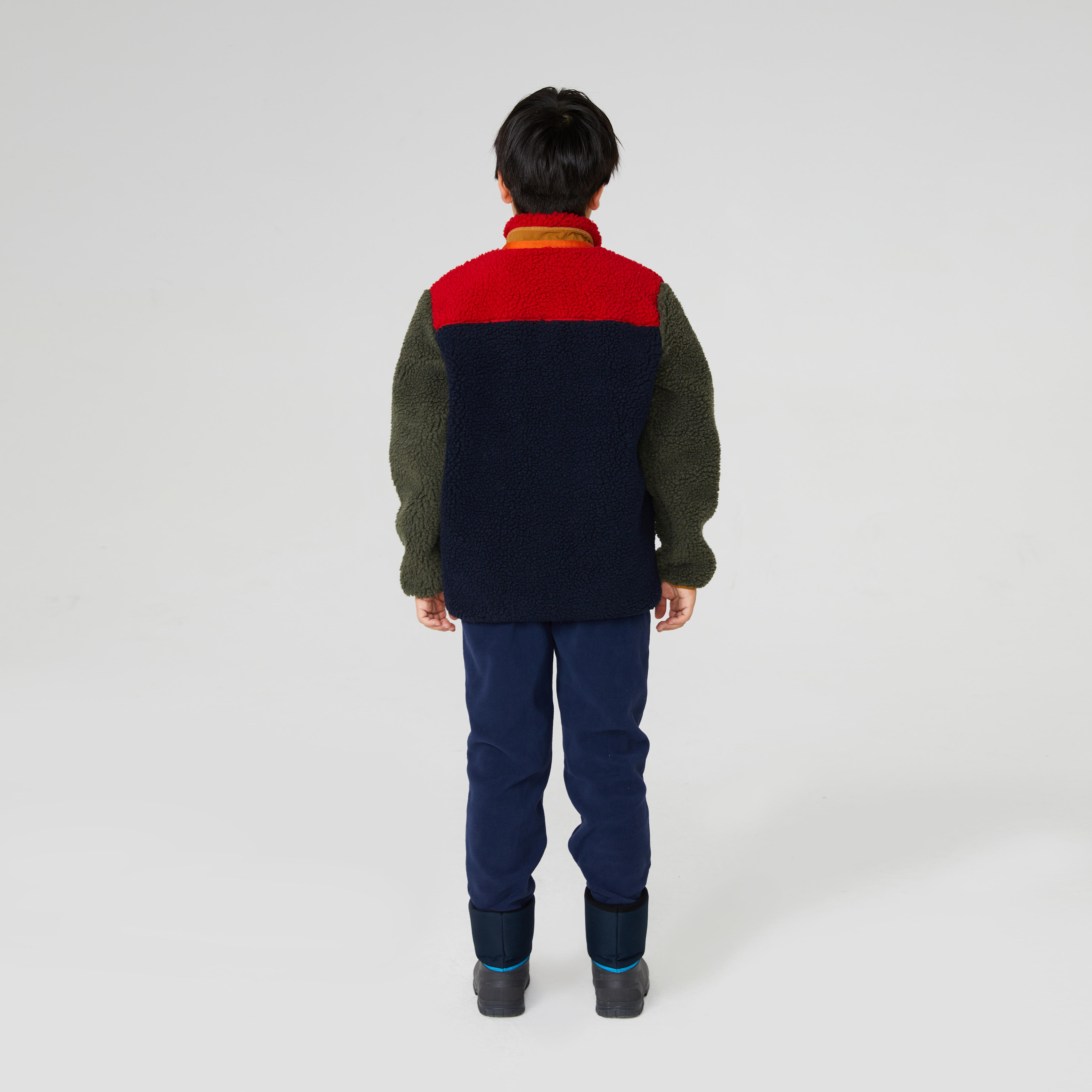Pantaloni montagna bambino MH100 PILE blu