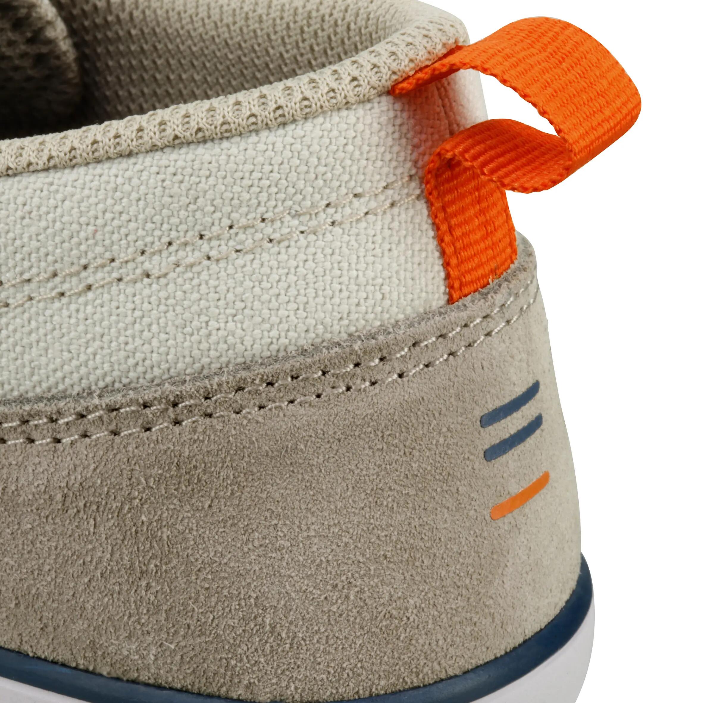 Kostalde Children's Boat Shoes - Beige/Orange 12/15