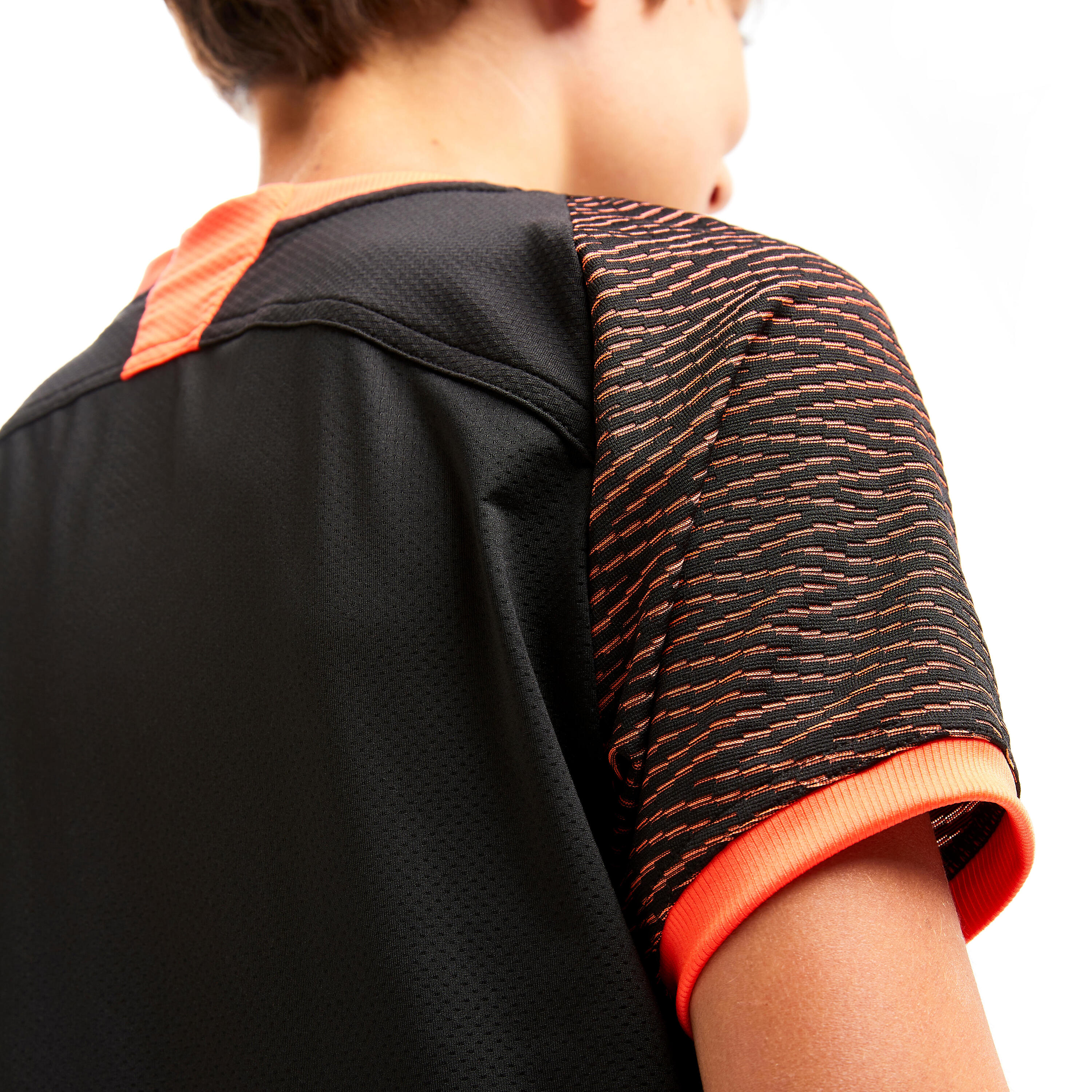 Kids' Football Shirt CLR - Black/Orange 4/10