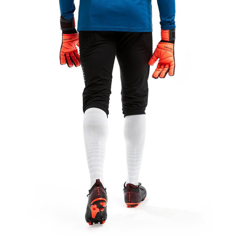 Pantalón pirata de portero de fútbol F500 negro