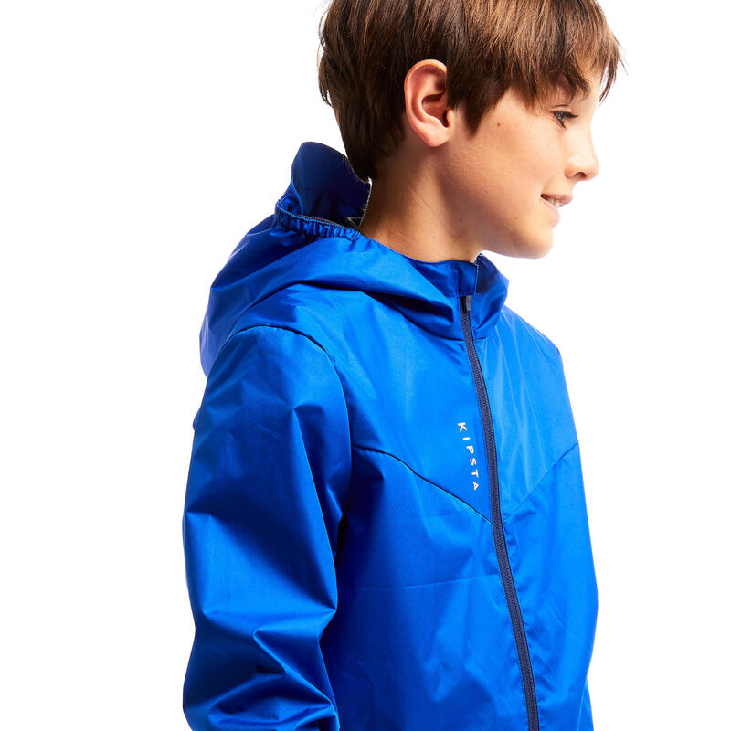 Kinder Fussball Regenjacke - T500 blau