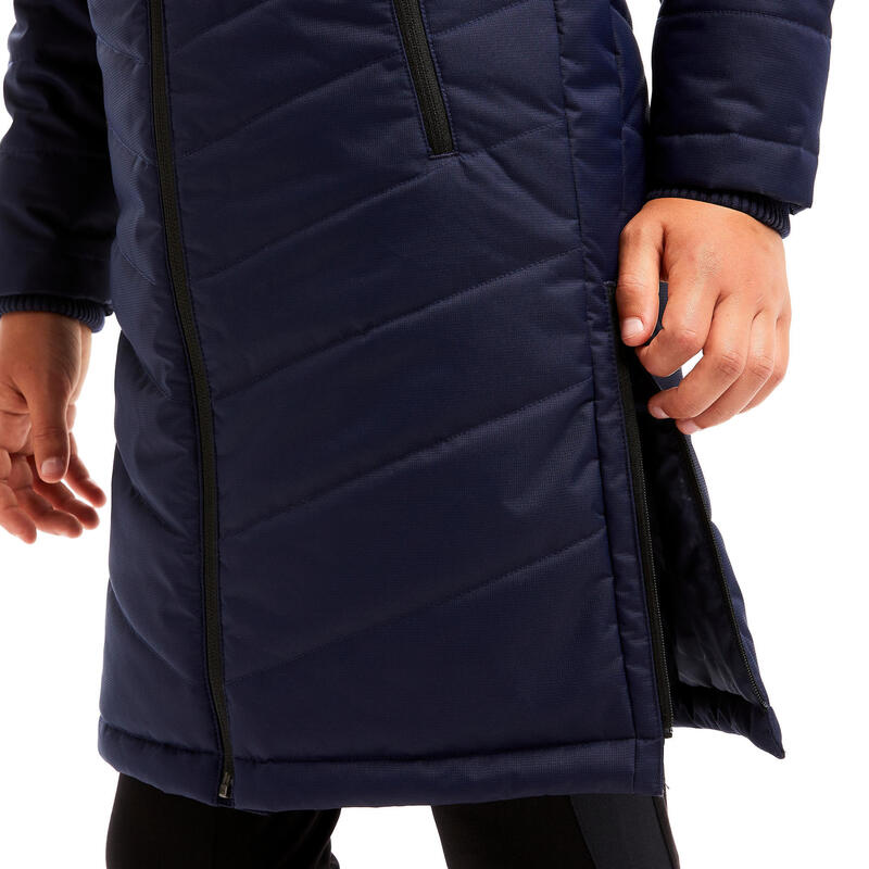 Parka lungo calcio bambino TRX blu