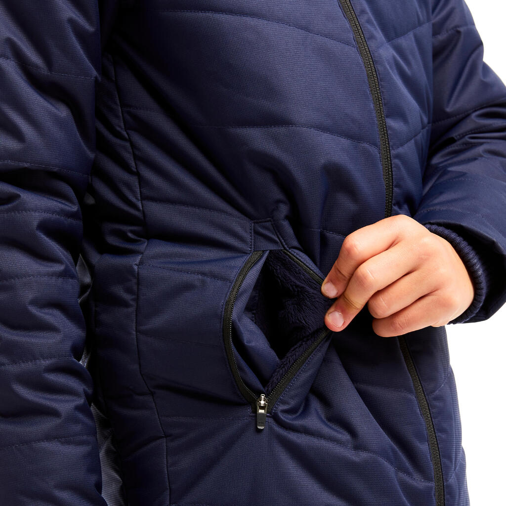 Kids' Football Long Parka TRX - Navy