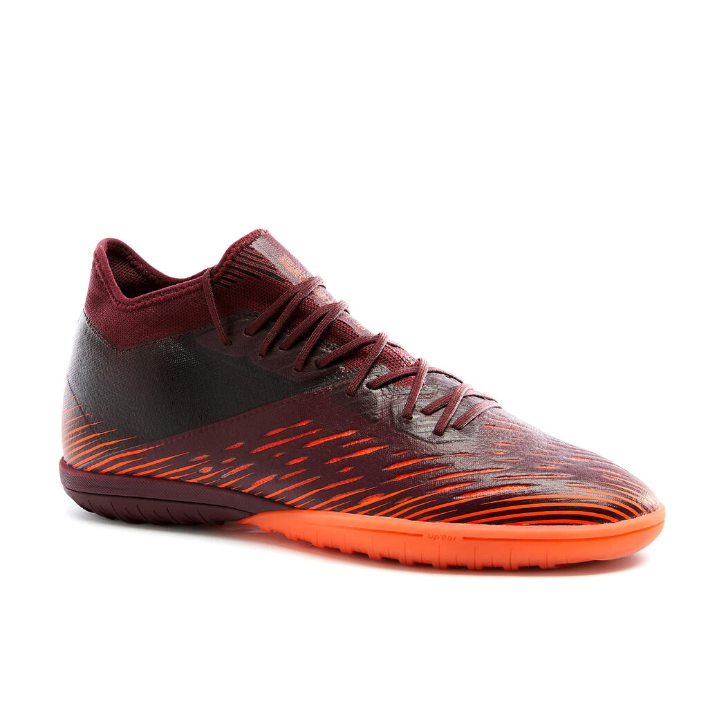 Hard ground football boots clr tf - burgundy/orange