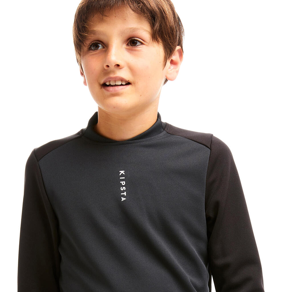 Kinder Fussball Sweatshirt - Essentiel Verein schwarz/grau