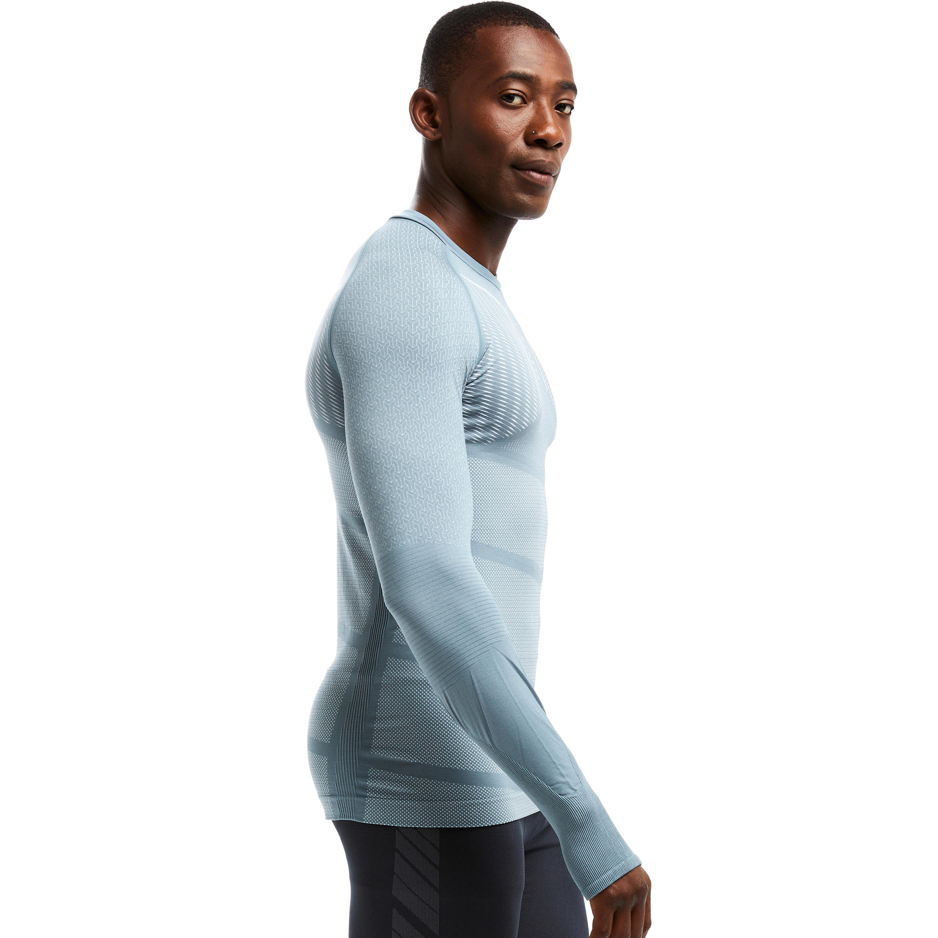 Adult breathable football base layer, light grey 5/16