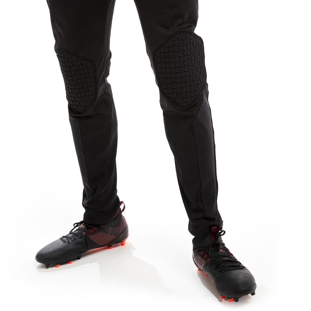 Brankárske nohavice F500 pre dospelých čierne