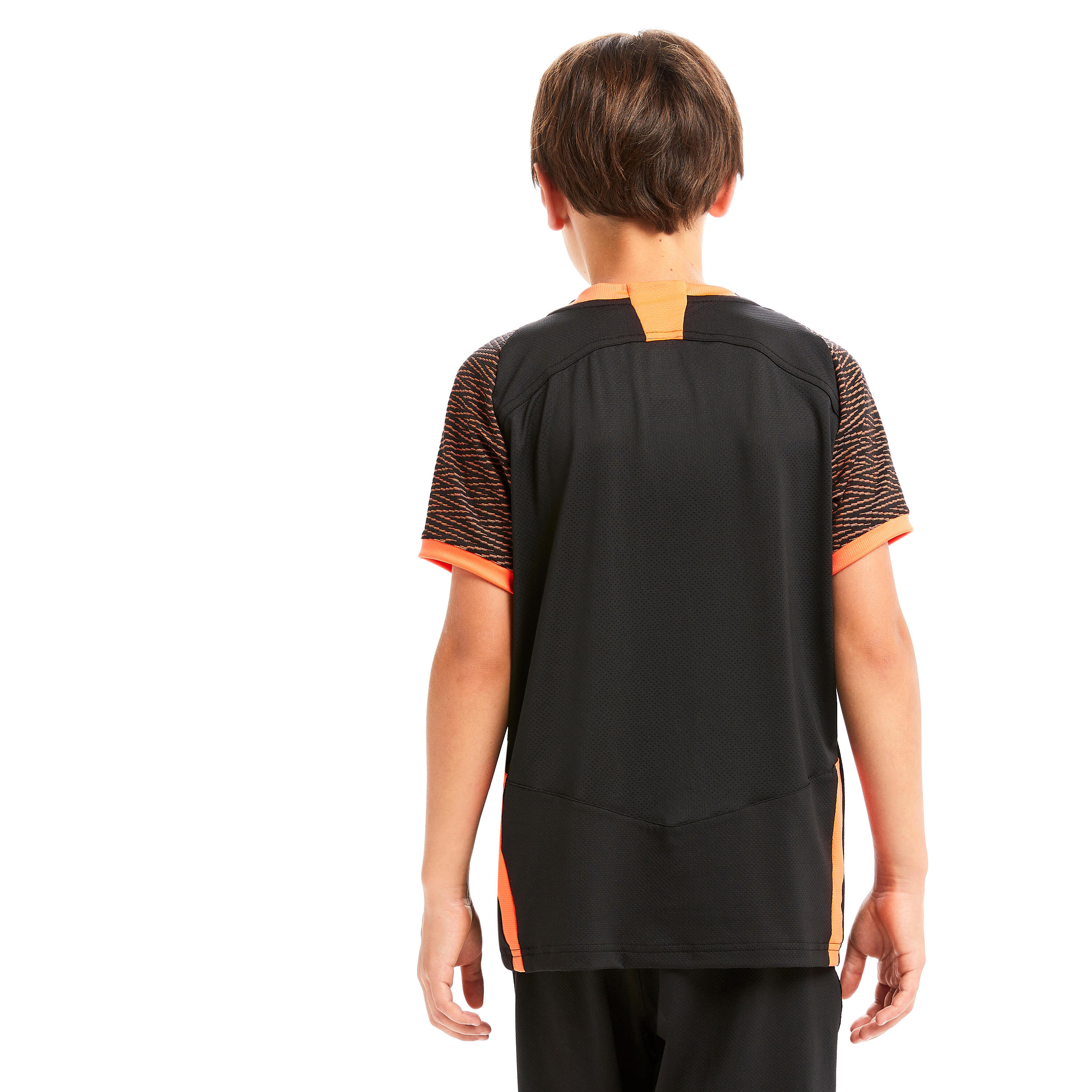 Kids' Football Shirt CLR - Black/Orange 3/10