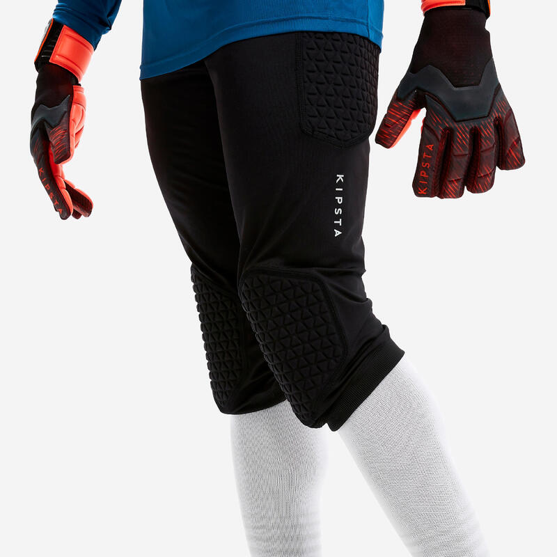 Pantalón pirata de portero de fútbol F500 negro