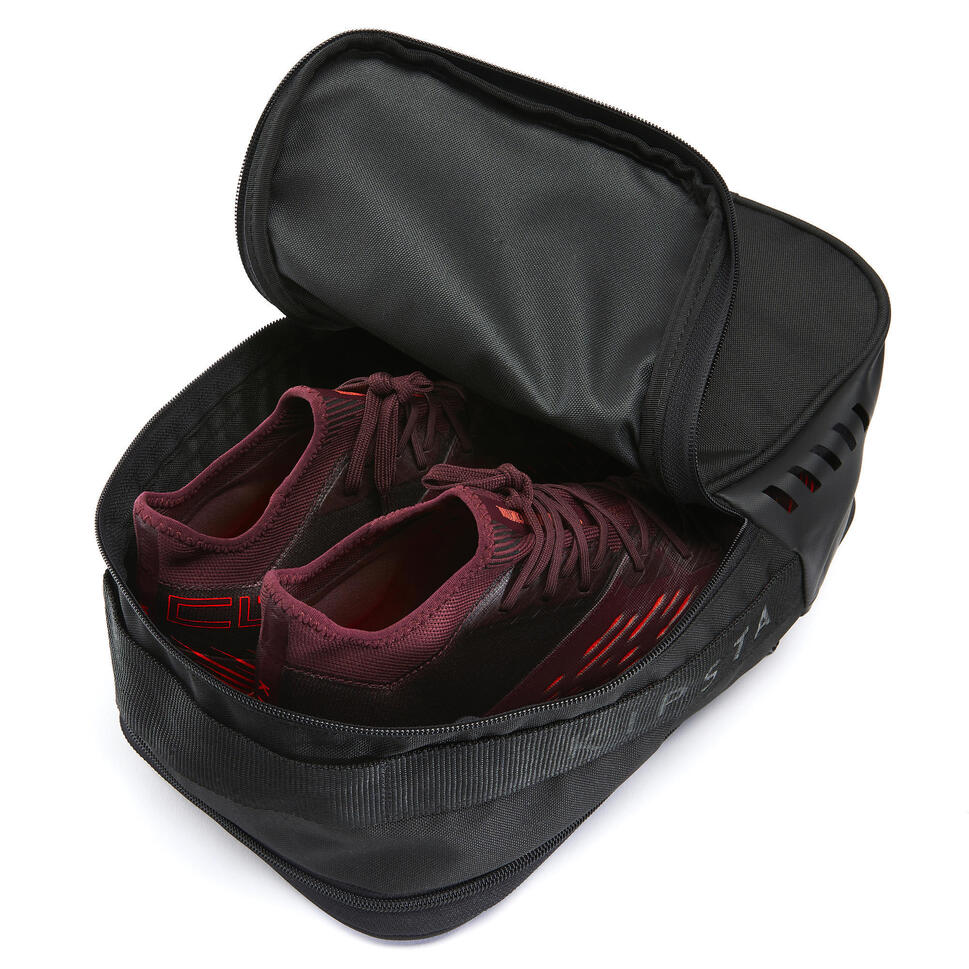 Sac à Chaussures Militaire Percussion Kaki – Polyester Enduit, Aération Filet, Poignée De Transport