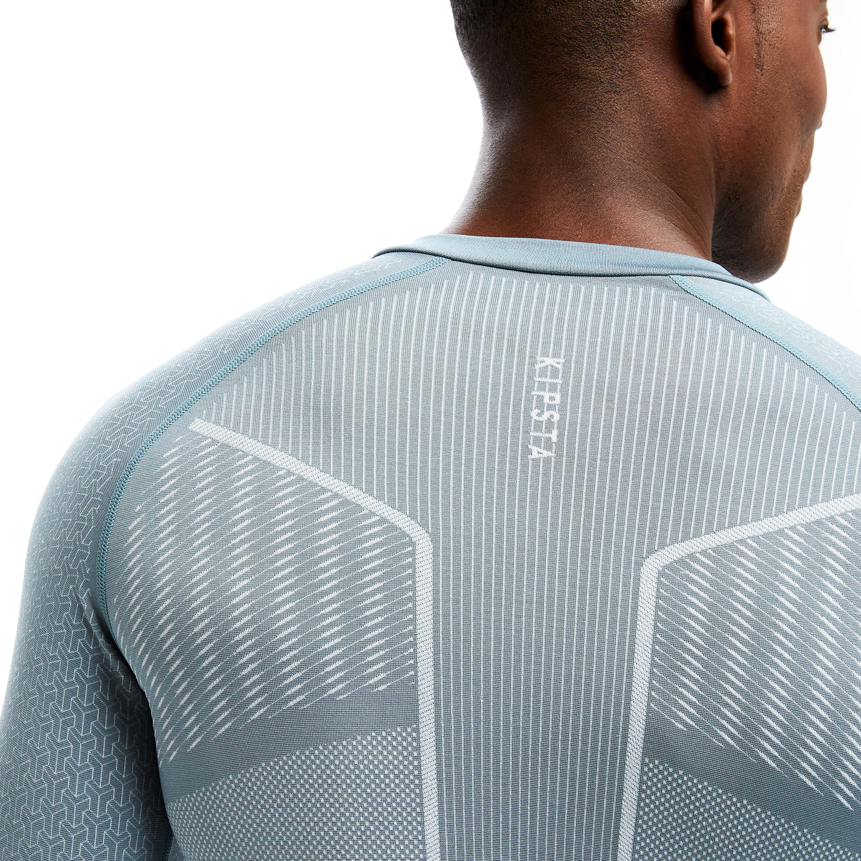 Adult breathable football base layer, light grey 9/16