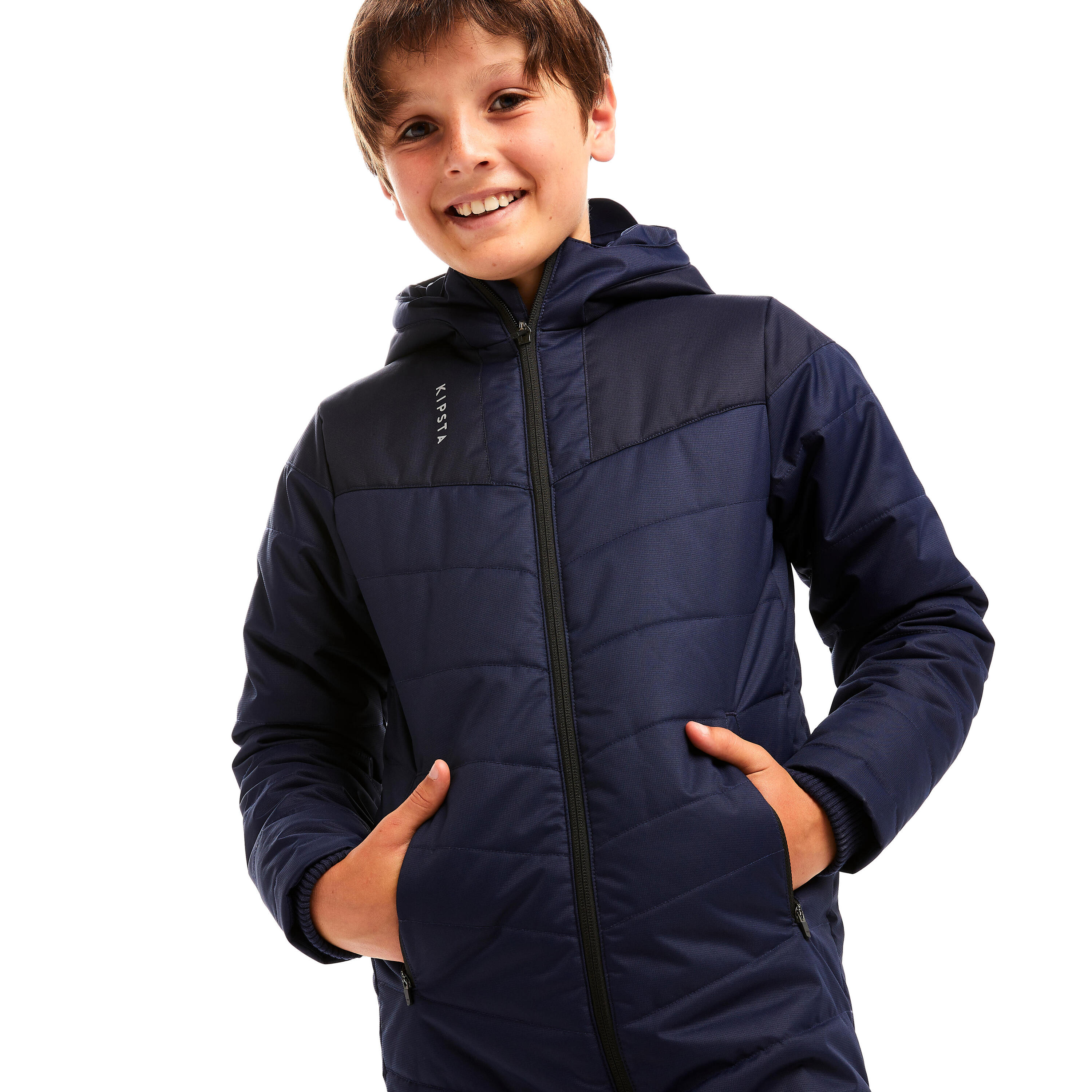 Kids' Football Long Parka TRX - Navy 11/12