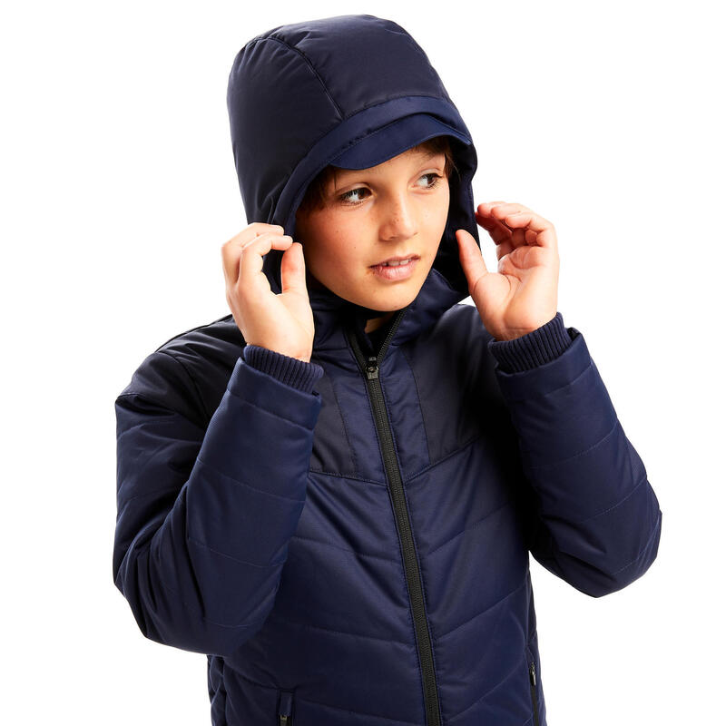 Parka lungo calcio bambino TRX blu