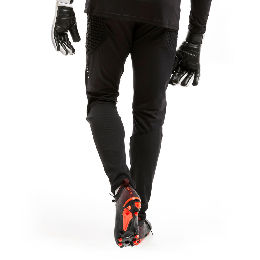 Brankárske nohavice F500 pre dospelých čierne