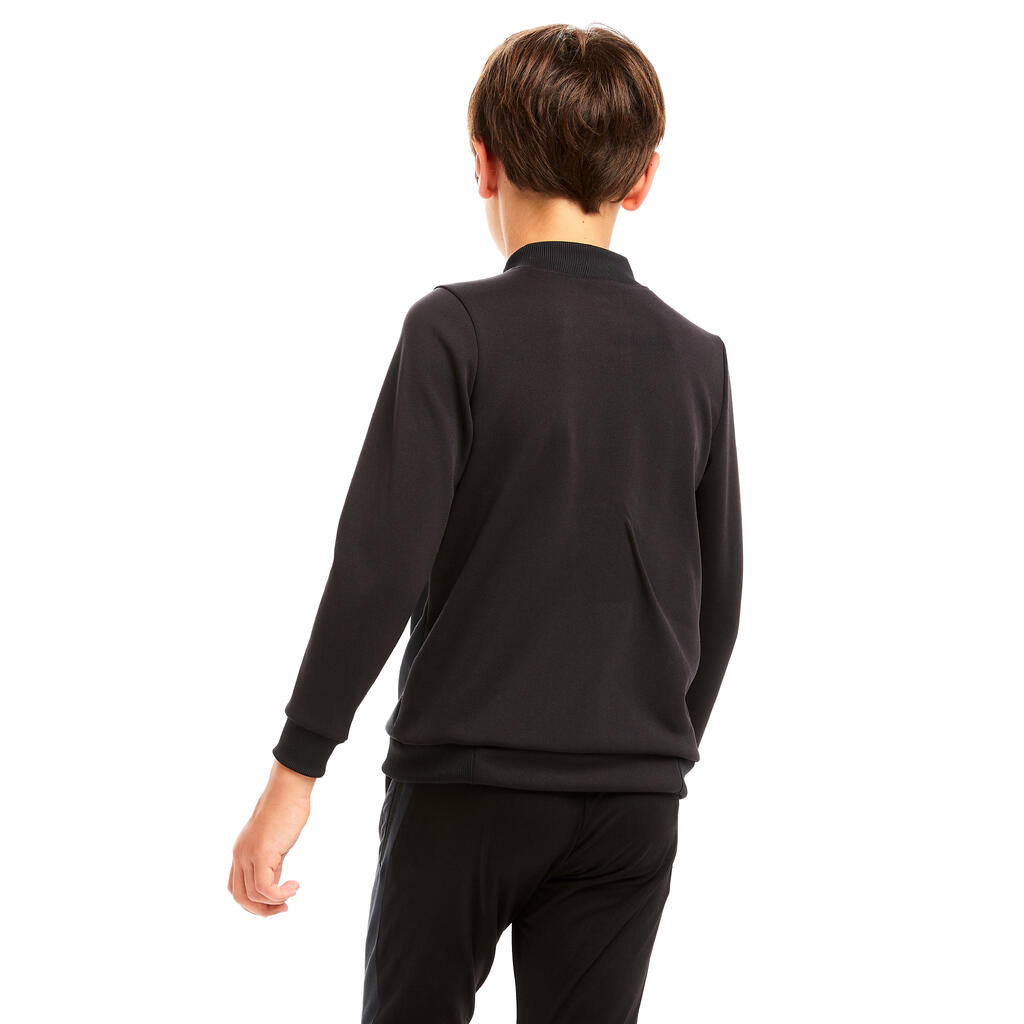 Kinder Fussball Sweatshirt - Essentiel Verein schwarz/grau