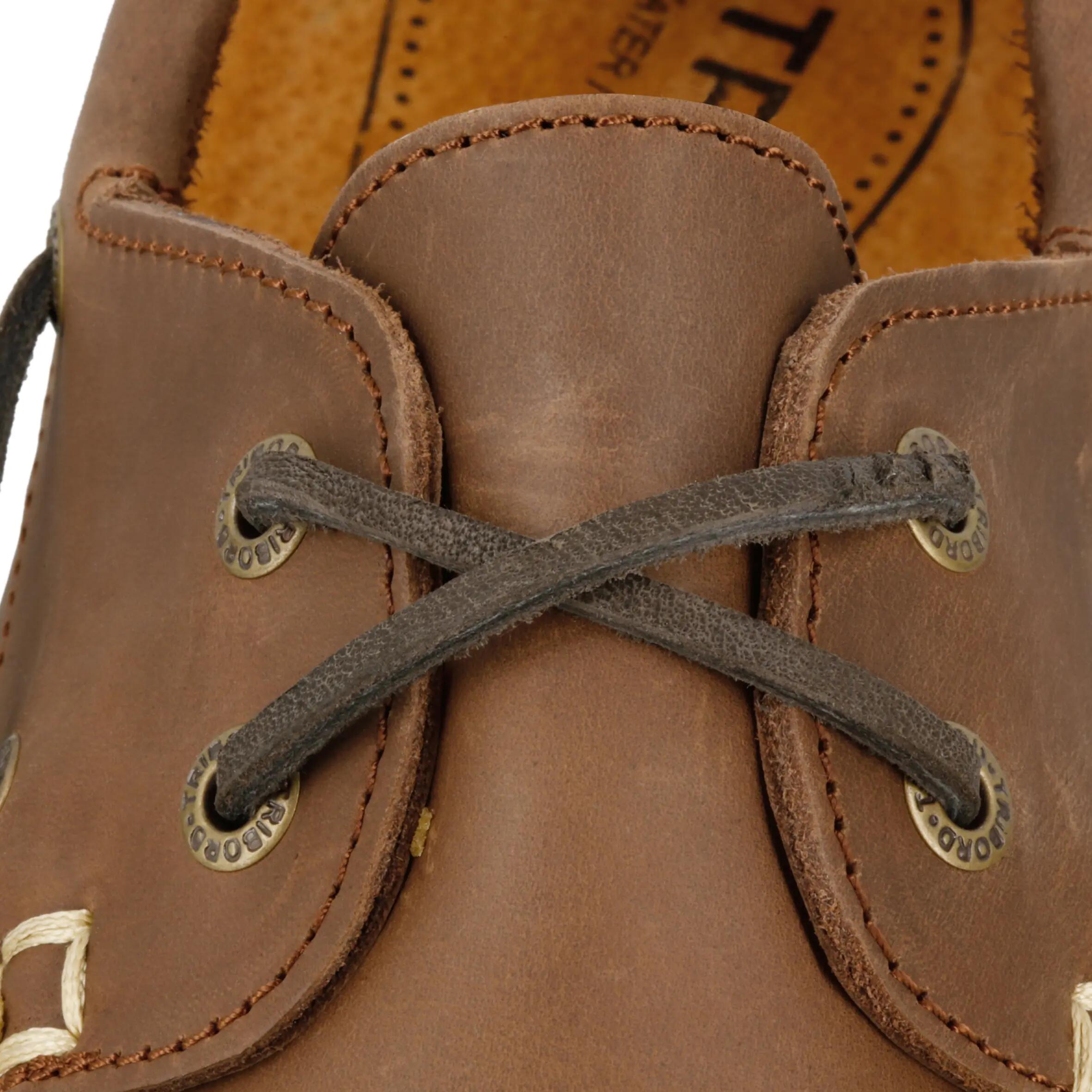 CR500 Men's Leather Boat Shoes - Brown 4/4